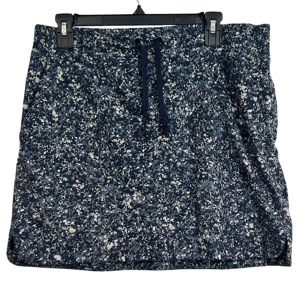 Athleta blue pattern skort stretchy tennis pickleball running golf size 12